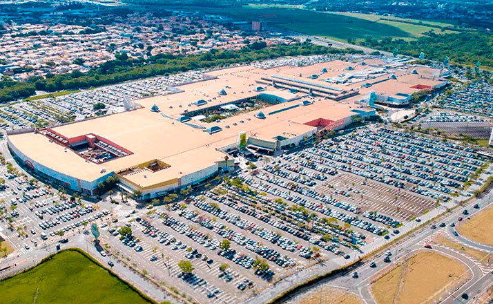 Vista do complexo do Expo Dom Pedro e do shopping
