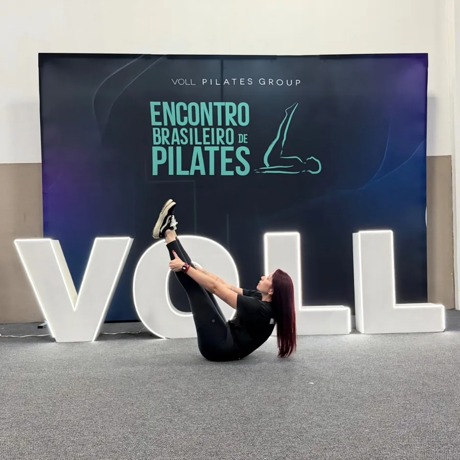 Foto no painel VOLL do Encontro Brasileiro de Pilates